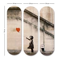 Tablou, 3 bucati 3KY3784 Multicolor 20x70x0.8 cm - 3