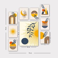 Tablou, 9 bucati 9MDF03YS Multicolor 30x40 cm - 2