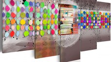 Tablou - abstract (polka dots) 100x50 cm