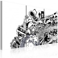 Tablou - Artistic mess - triptych 90x60 cm - 1