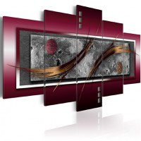 Tablou - Burgundy elegance 100x50 cm - 1