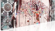 Tablou Canvas Bimago - Impressive Tree 200x80 cm, Set 5 Piese