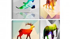 Tablou - Colourful Animals (4 Parts) 40x40 cm