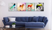 Tablou - Colourful Animals (4 Parts) 40x40 cm - 2