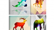 Tablou - Colourful Animals (4 Parts) 40x40 cm