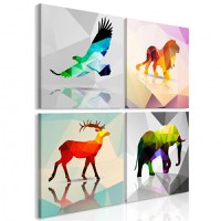 Tablou - Colourful Animals (4 Parts) 60x60 cm - 1