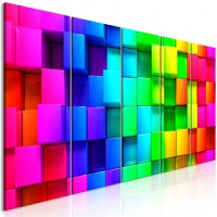 Tablou - Colourful Cubes (5 Parts) Narrow 200x80 cm - 1