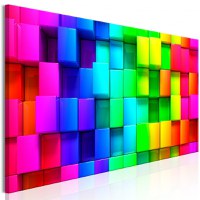 Tablou - Colourful Cubes (5 Parts) Narrow 200x80 cm - 2