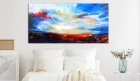 Tablou - Colourful Sky (1 Part) Wide 120x60 cm - 2
