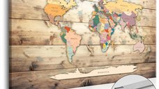 Tablou Cork Map - The World at Your Fingertips 60x40 cm de la Bimago