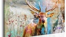 Tablou - Deer on Wood 90x60 cm