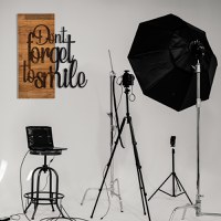 Tablou din lemn si metal Dont Negru 47x58 cm - 1