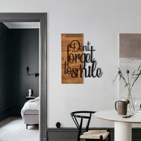 Tablou din lemn si metal Dont Negru 47x58 cm - 2