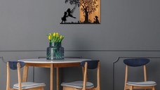 Tablou din lemn si metal The Nuc 58x59 cm