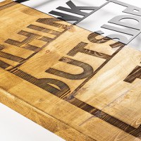 Tablou din lemn si metal Think Nuc 42x58 cm - 4