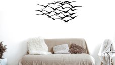 Tablou din metal Herd Negru 120x55 cm