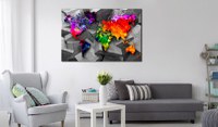 Tablou din plută - Cubic World [Cork Map] 90x60 cm - 2