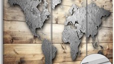 Tablou din plută - Doors to the World [Cork Map] 120x80 cm