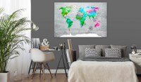Tablou din plută - Green Paradise [Cork Map] 60x40 cm - 2