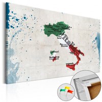 Tablou din plută - Italy [Cork Map] 90x60 cm - 1
