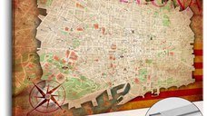 Tablou din plută - Map of Barcelona [Cork Map] 120x80 cm