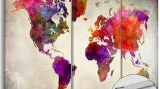Tablou din plută - Mosaic of Colours [Cork Map] 60x40 cm