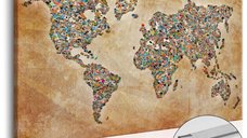 Tablou din plută - Postcards from the World [Cork Map] 90x60 cm