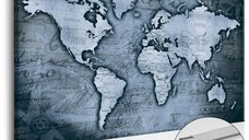Tablou din plută - Sapphire World [Cork Map] 60x40 cm