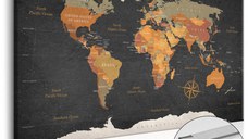 Tablou din plută - Secrets of the Earth [Cork Map] 120x80 cm