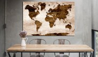 Tablou din plută - The Brown Earth [Cork Map] 90x60 cm - 2