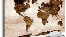 Tablou din plută - The Brown Earth [Cork Map] 90x60 cm