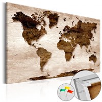 Tablou din plută - The Brown Earth [Cork Map] 90x60 cm - 1