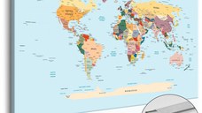 Tablou din plută - Travel with Me [Cork Map] 120x80 cm