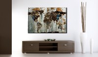 Tablou din plută - Wooden Border [Cork Map] 90x60 cm - 2