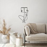 Tablou metalic Book Negru 43x70 cm - 1