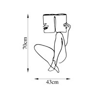 Tablou metalic Book Negru 43x70 cm - 5