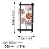Tablou metalic Daiyu Multicolor 48x87x4 cm - 7