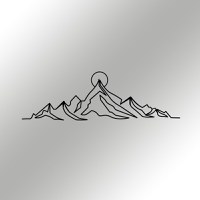 Tablou metalic Everest Negru 119.5x37 cm - 6