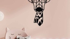 Tablou metalic Giraffe Negru 33x50 cm