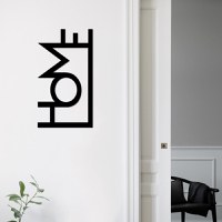 Tablou metalic Home Negru 28x50 cm - 1