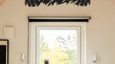 Tablou metalic Mountains Negru 17x69 cm