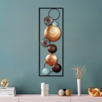 Tablou metalic Textured Multicolor 32x90x4 cm - 1