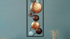 Tablou metalic Textured Multicolor 32x90x4 cm