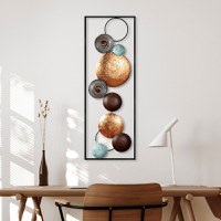 Tablou metalic Textured Multicolor 32x90x4 cm - 2