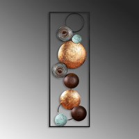 Tablou metalic Textured Multicolor 32x90x4 cm - 4