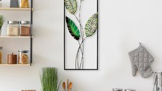 Tablou metalic Timeyi Multicolor 32x90 cm