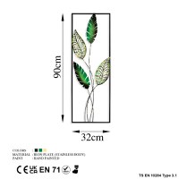 Tablou metalic Timeyi Multicolor 32x90 cm - 7