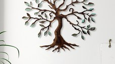 Tablou metalic Tree Multicolor 60x60x1.5 cm