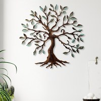 Tablou metalic Tree Multicolor 60x60x1.5 cm - 1