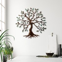 Tablou metalic Tree Multicolor 60x60x1.5 cm - 2